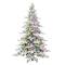 7ft. Pre-Lit Flocked Utah Fir Slim Artificial Christmas Tree, Color Select LED Lights